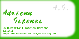 adrienn istenes business card